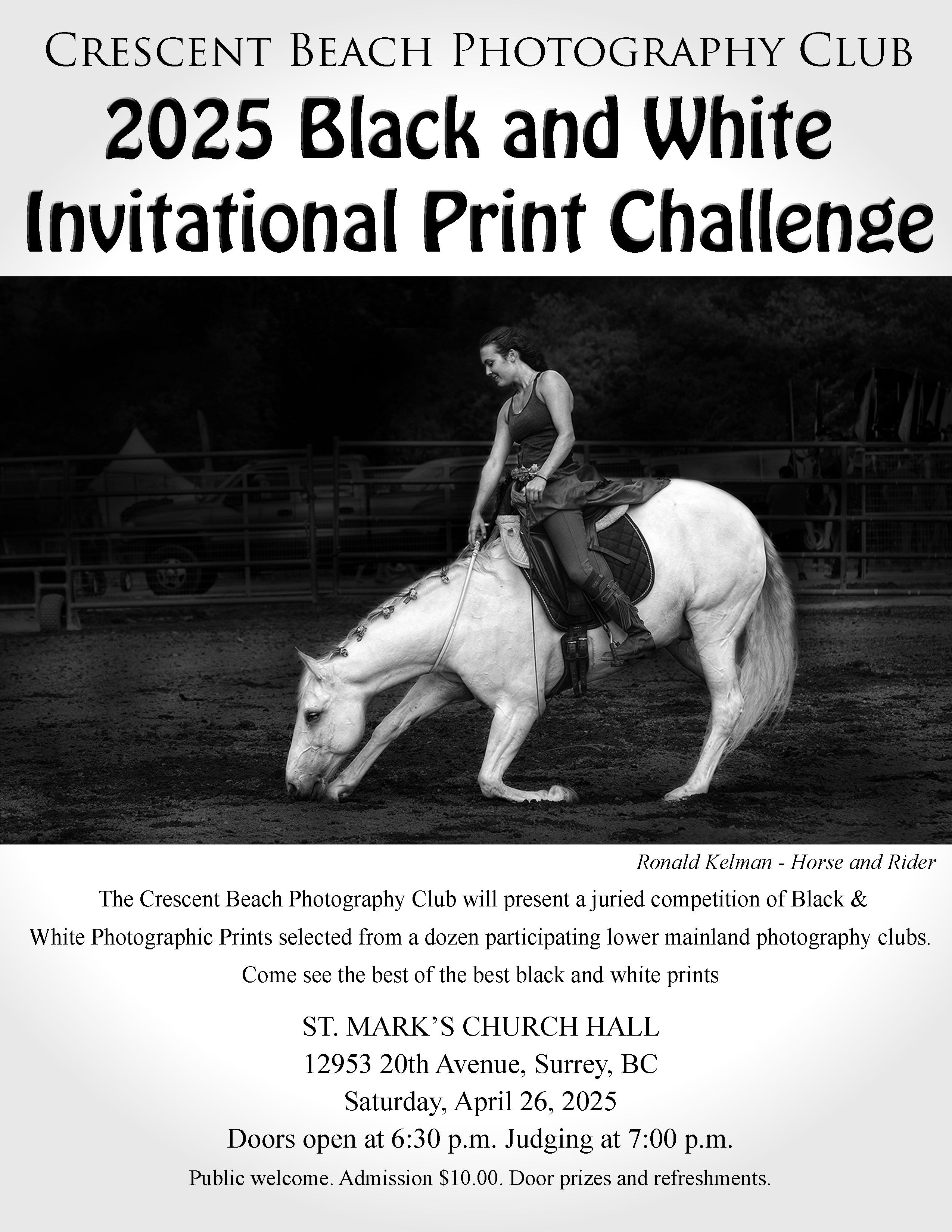 Crescent Beach PC B+W Challenge event