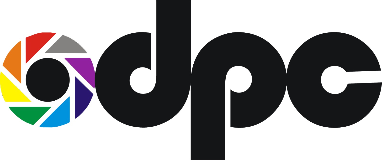 Delta Photo Club logo - Aperture symbol and DPC lettering