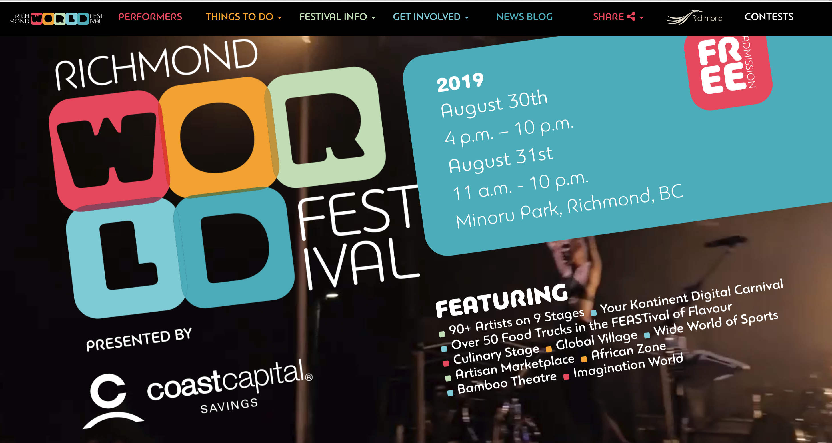 Richmond World Festival (Aug 30-31)