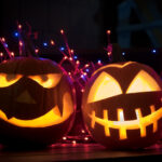 Two jack-o-lanterns